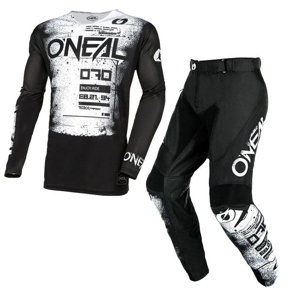 O'Neal 2025 Motocross Combo Kit Mayhem Scarz Black White